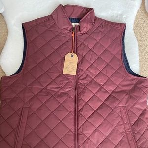 Weatherproof Vintage Quilted Maroon Zip Vest